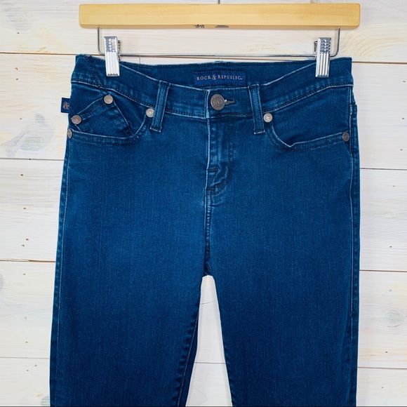 Rock & Republic Kasandra Dark Bootcut Jeans Size 6 - Picture 3 of 13